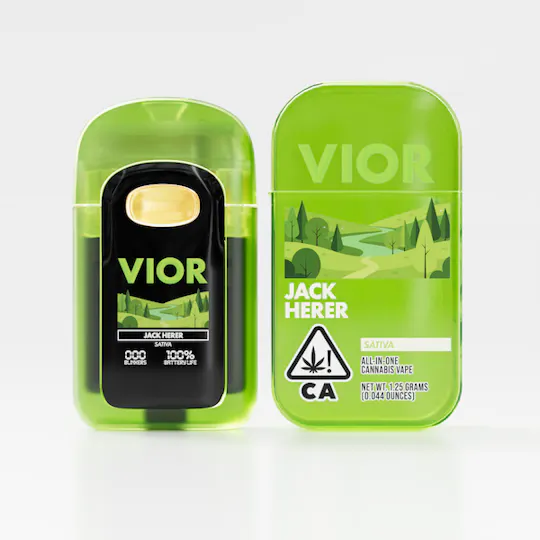 Vior Extracts - Jack Herer | Premium Cannabis Oil Disposable | 1.25g - 1