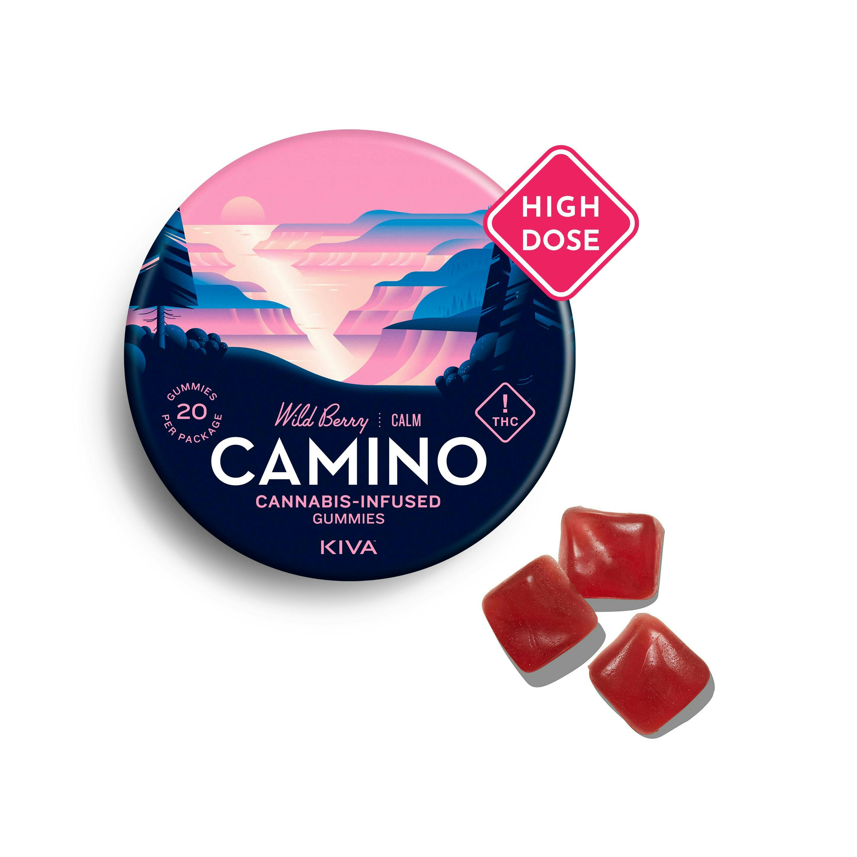 Camino - Chill | Wild Berry Gummies | 500mg | 20ct | 25mg/ea - 1