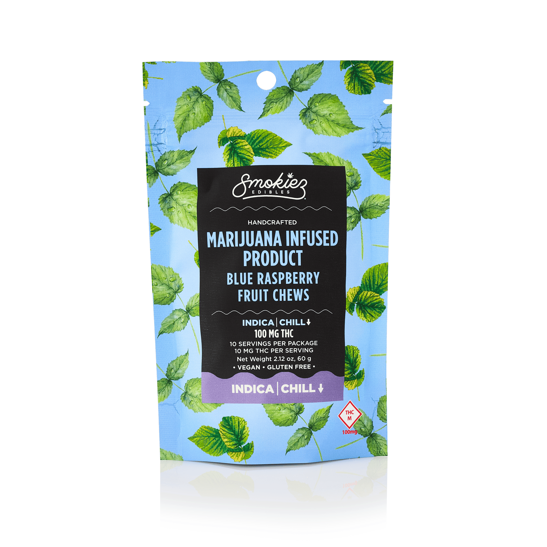 Smokiez Edibles - Blue Raspberry Fruit Chews | 100mg | 10ct | 10mg/ea - 1