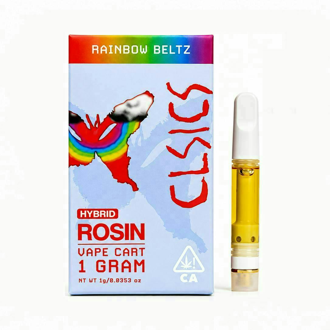 CLSICS Rosin & Rosin Infused Pre Rolls - Rainbow Beltz - Live Rosin Vape Cartridge - 1g - 1