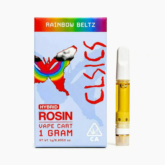 CLSICS Rosin & Rosin Infused Pre Rolls - Rainbow Beltz - Live Rosin Vape Cartridge - 1g - 1