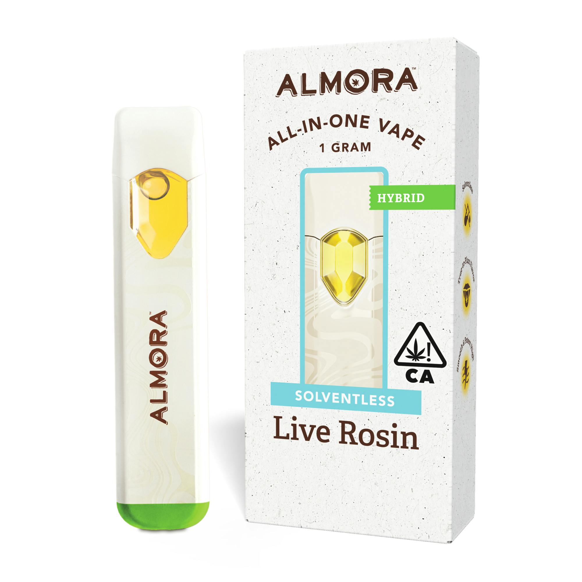 Almora - Solventless Live Rosin Purple Trainwreck AIO 1g - 1