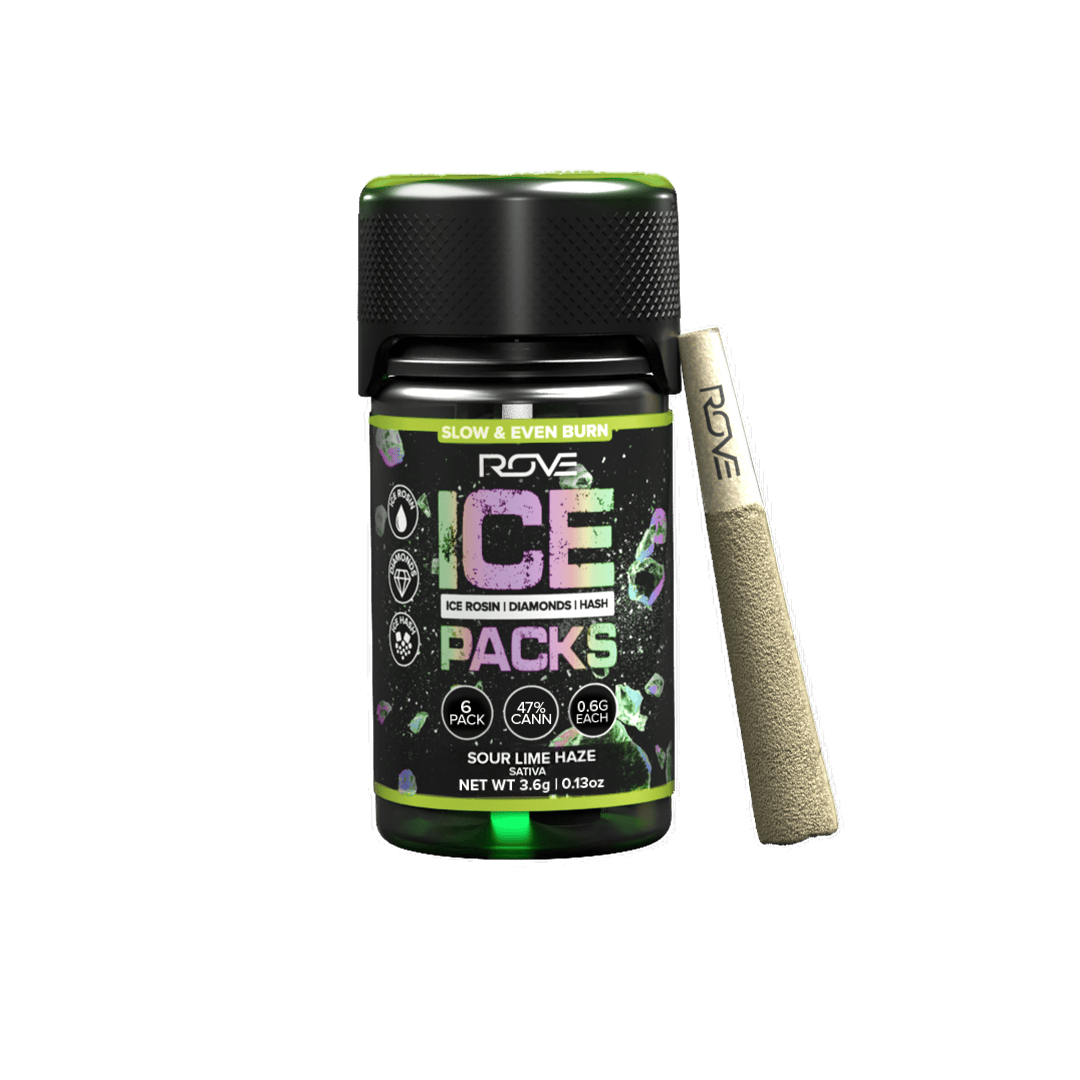 ROVE - Sour Lime Haze | Infused Ice Packs (Rosin, Hash, and Diamonds) | 6x 0.6g - 1