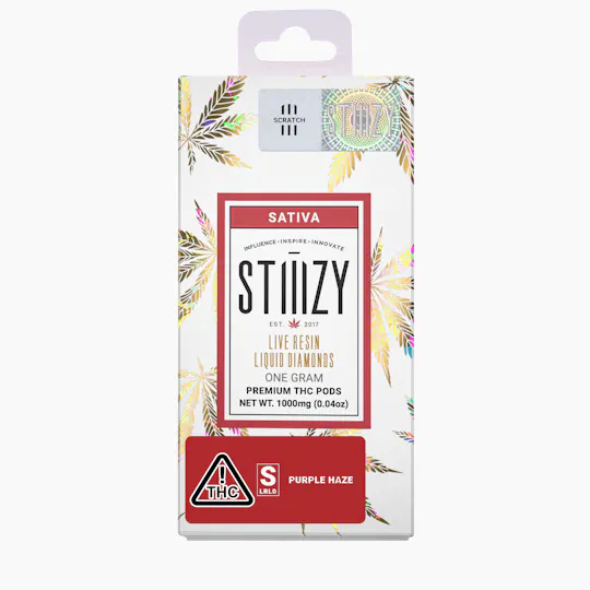STIIIZY - Vape Cartridge - PURPLE HAZE 1G Live Resin Liquid Diamonds Pod - STIIIZY - 1