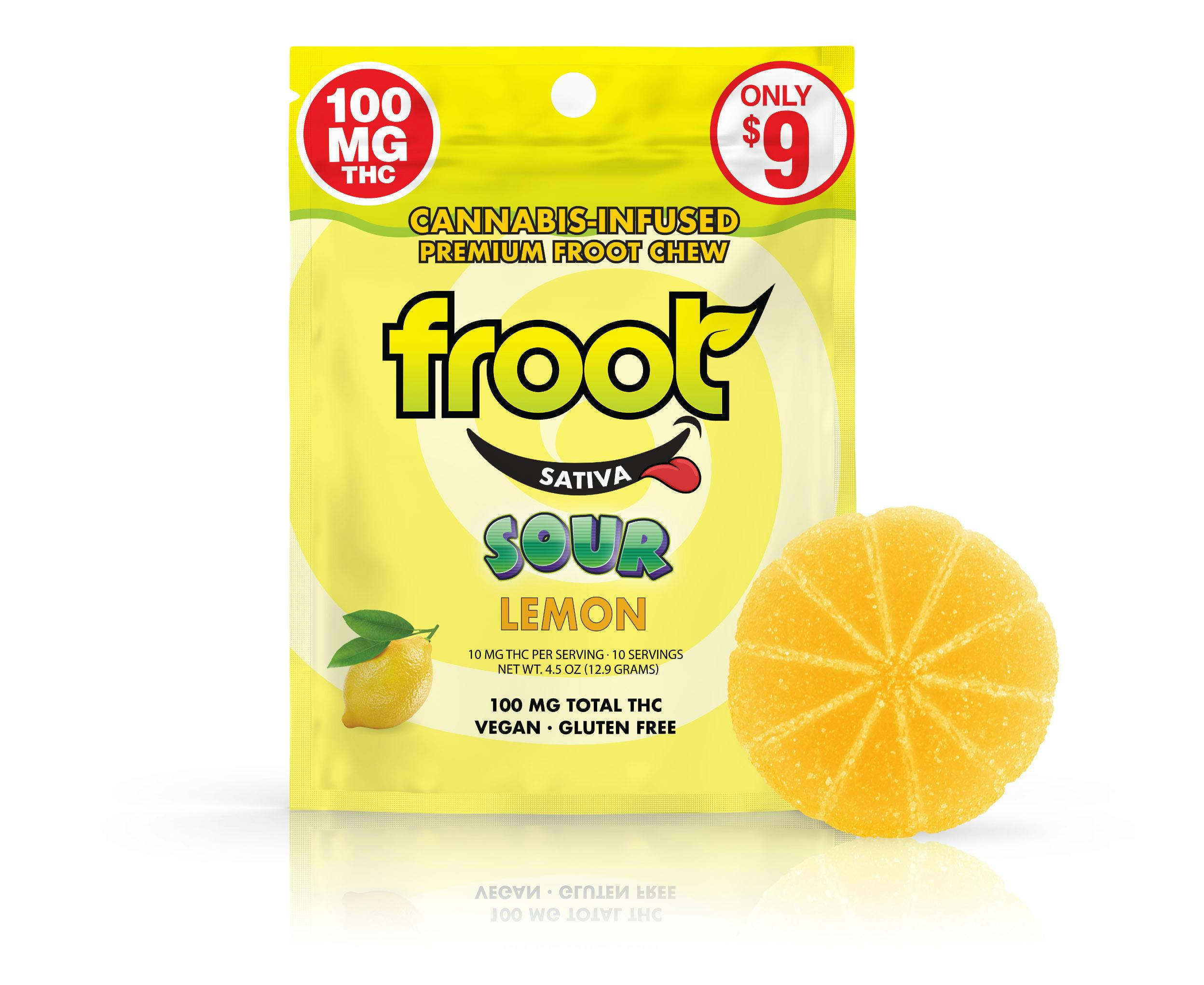 Froot - Froot | Sour Lemon Gummy | 100mg | Single Cut-to-dose - 1