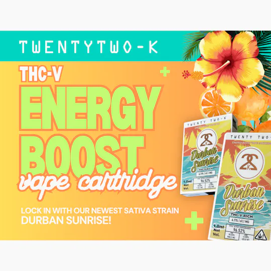 Twenty Two K / 22k - 22K - THCV Rich - Durban Sunrise - 1.0ml POD - 1