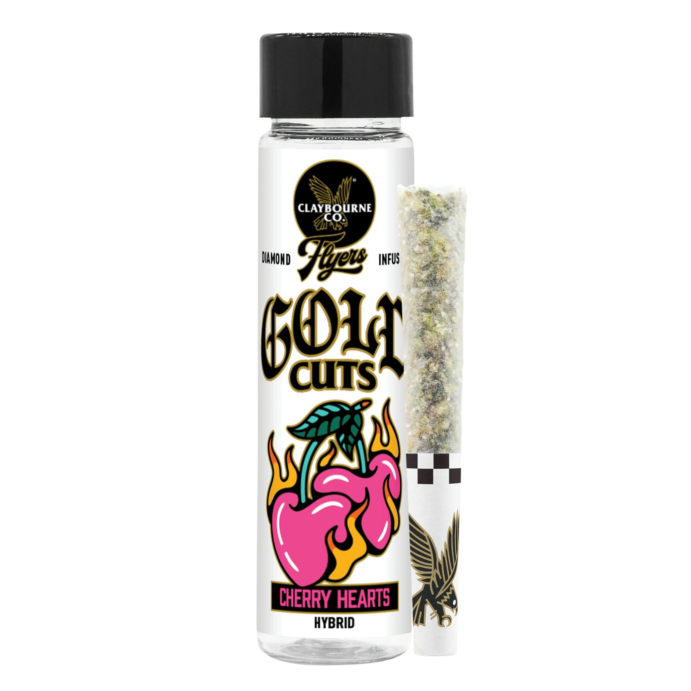 Claybourne Co. - Cherry Hearts (1g) - Diamond Infused Flyers Pre-Rolls - 1