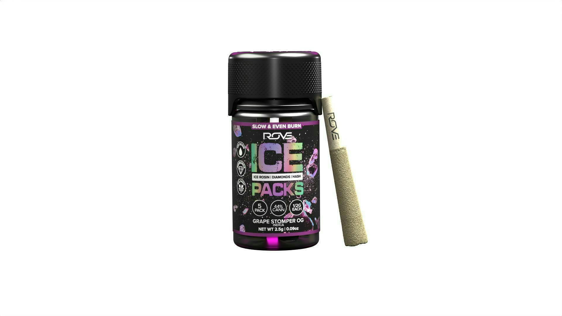 ROVE - Grape Stomper OG | Infused Ice Packs (Rosin, Hash, and Diamonds) | 5x 0.5g - 1