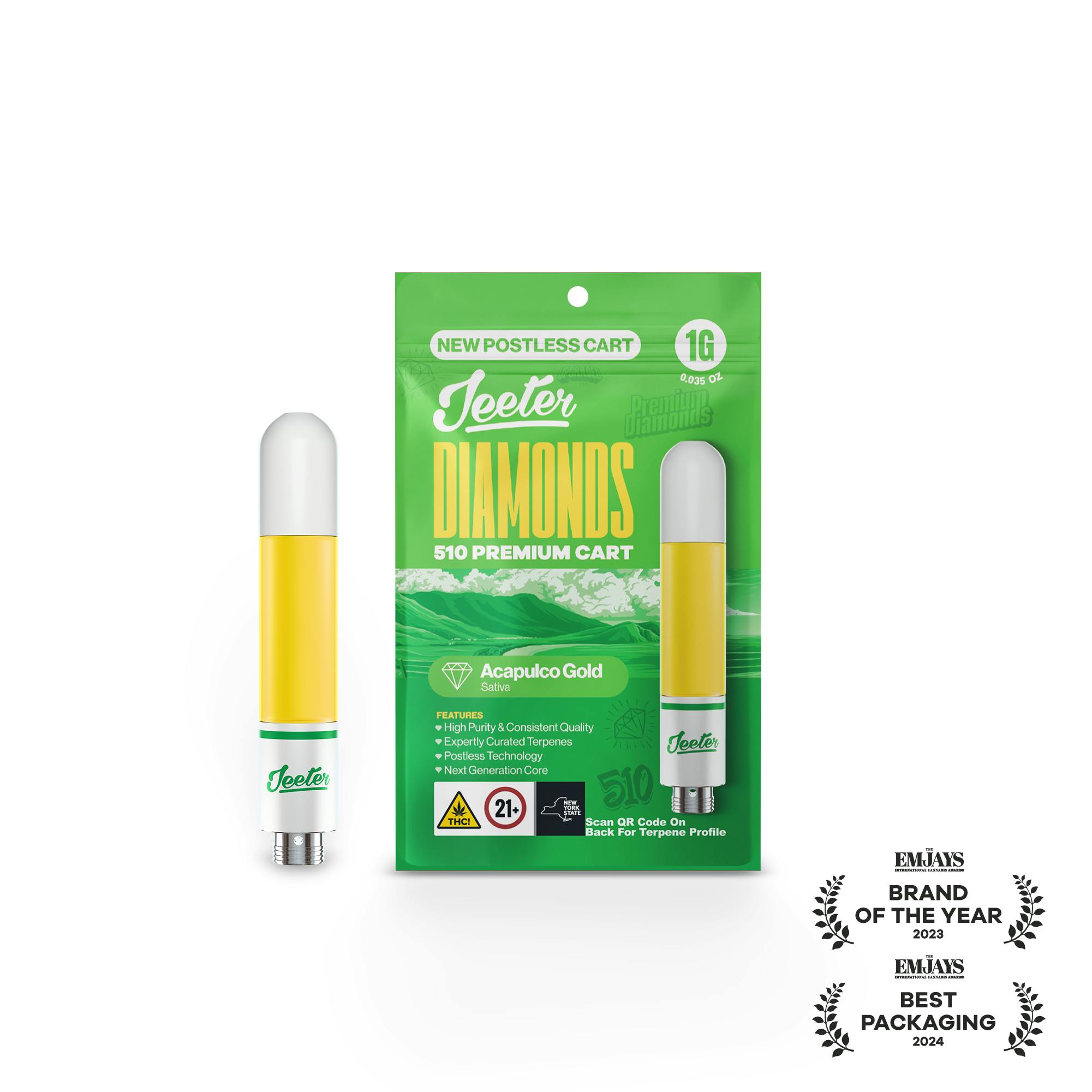 Jeeter - Jeeter | Acapulco Gold | Diamonds 510 Premium Cartridge | 1g - 1