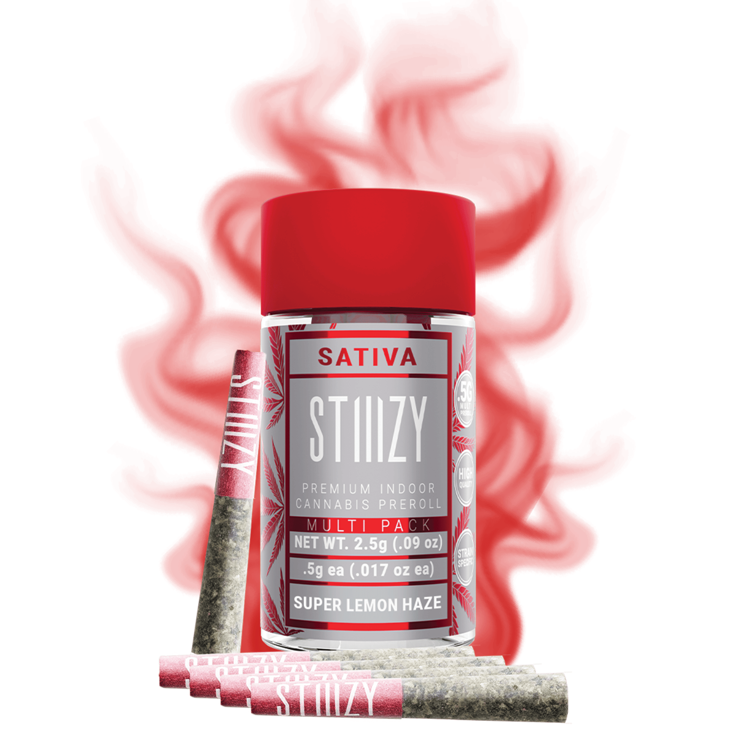 STIIIZY - - SUPER LEMON HAZE - 2.5G Naked Preroll Multipack - 1