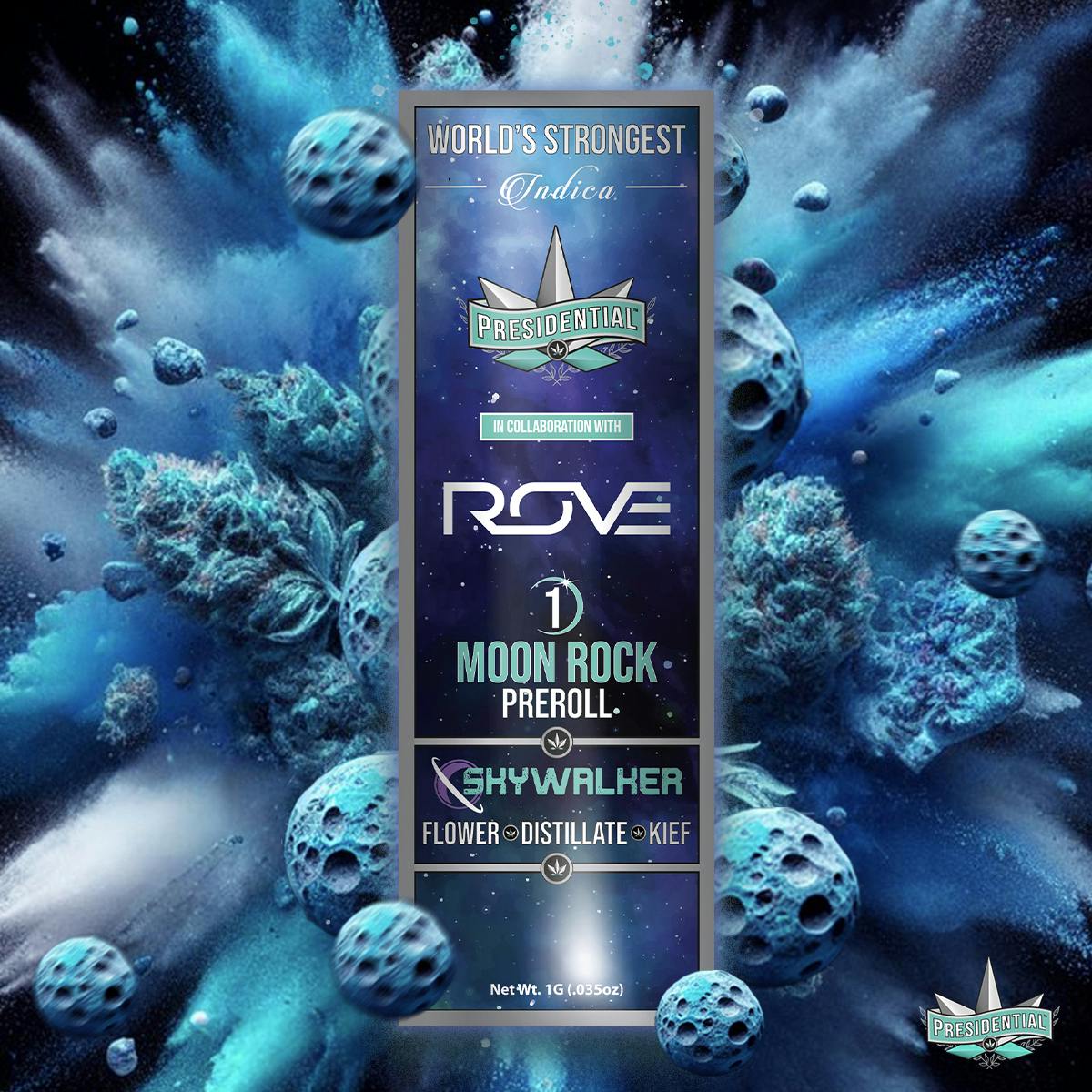 Presidential - Presidential x Rove | Skywalker | Moon Rock Infused Joint | 1g - 1