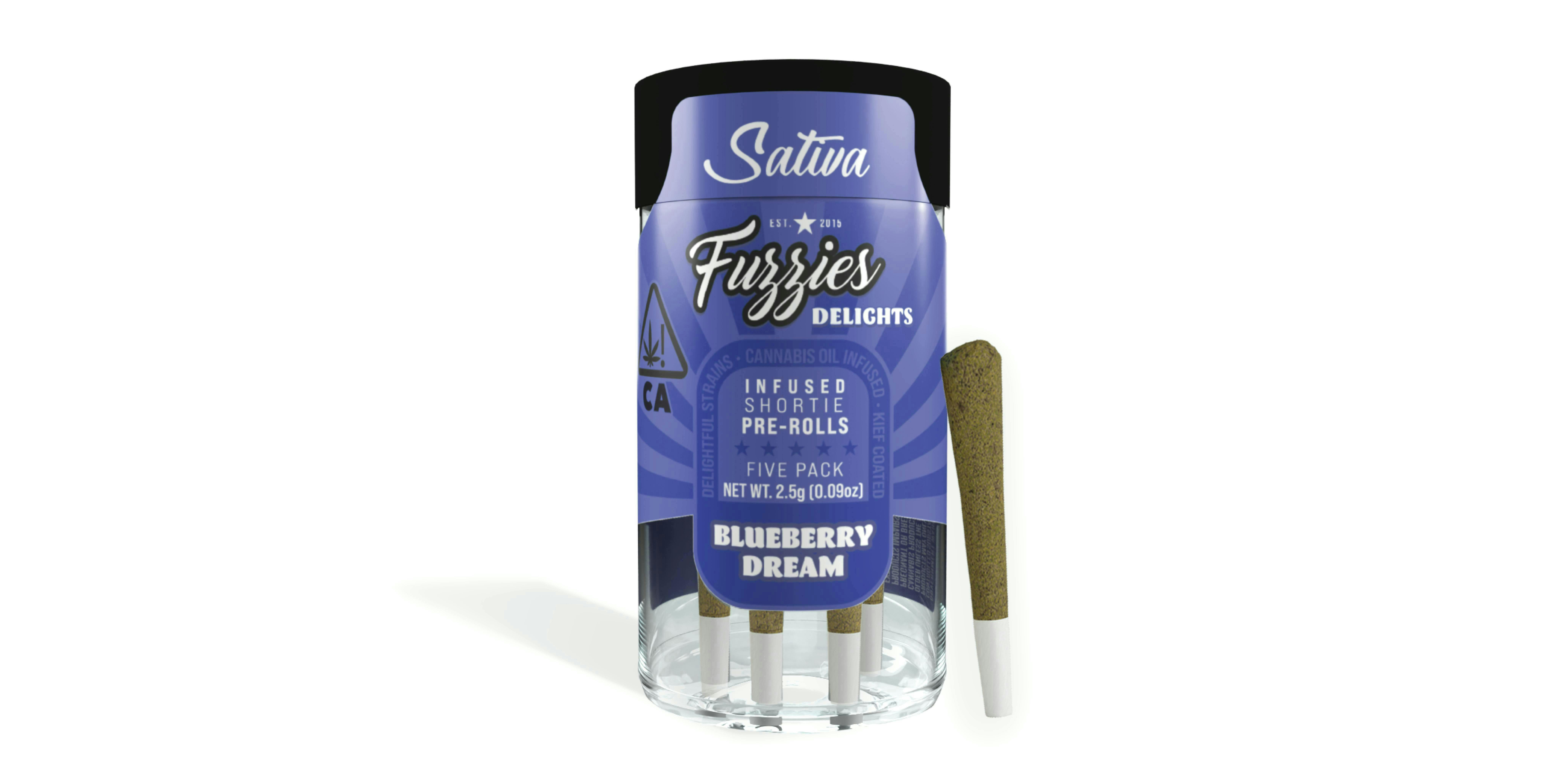 Fuzzies - Fuzzies | Delights | Blueberry Dream | Infused Joints | 0.5g each | 5pk - 1