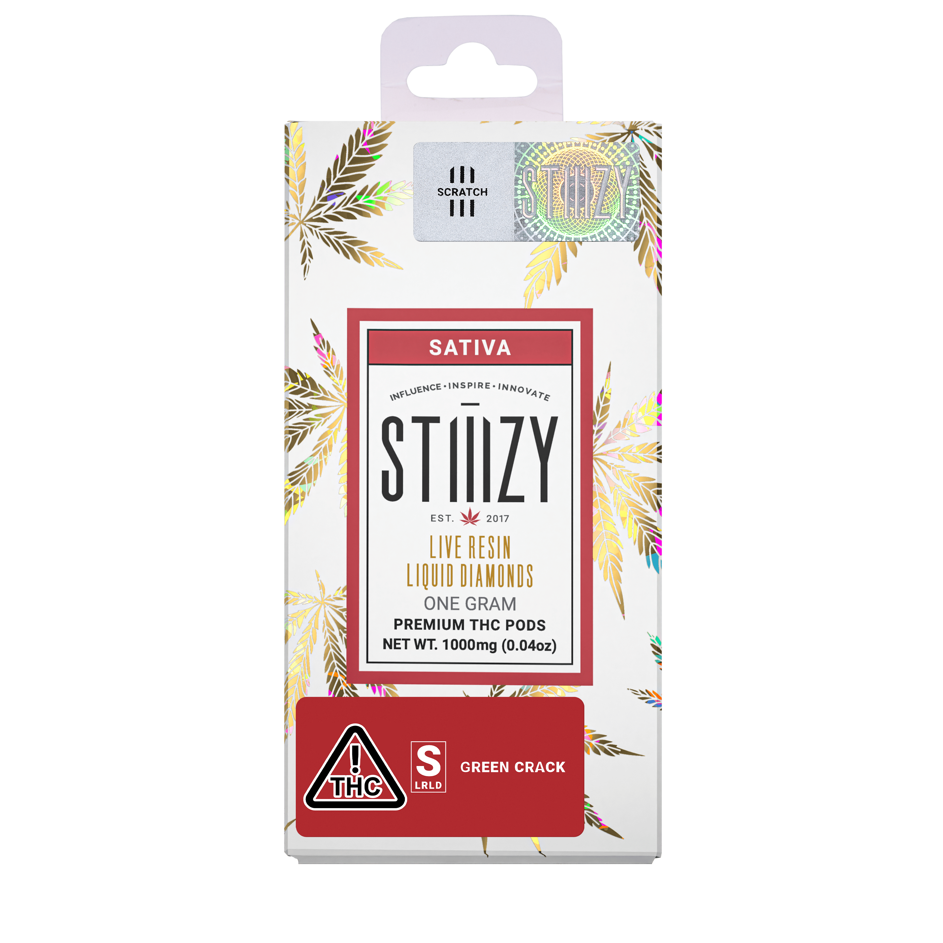 STIIIZY - Vape Cartridge - GREEN CRACK 1G Live Resin Liquid Diamonds Pod - STIIIZY - 1