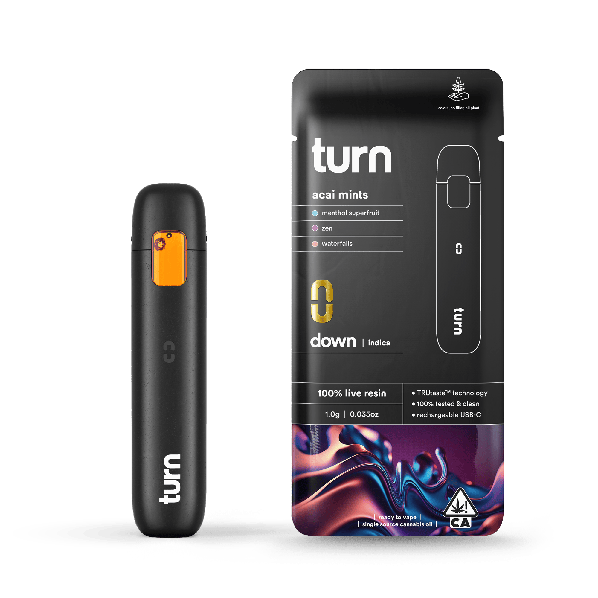 turn - Açaí Mints | 100% Live Resin | AIO | Indica - 1