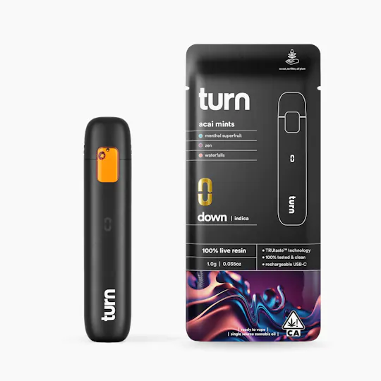 turn - Açaí Mints | 100% Live Resin | AIO | Indica - 1