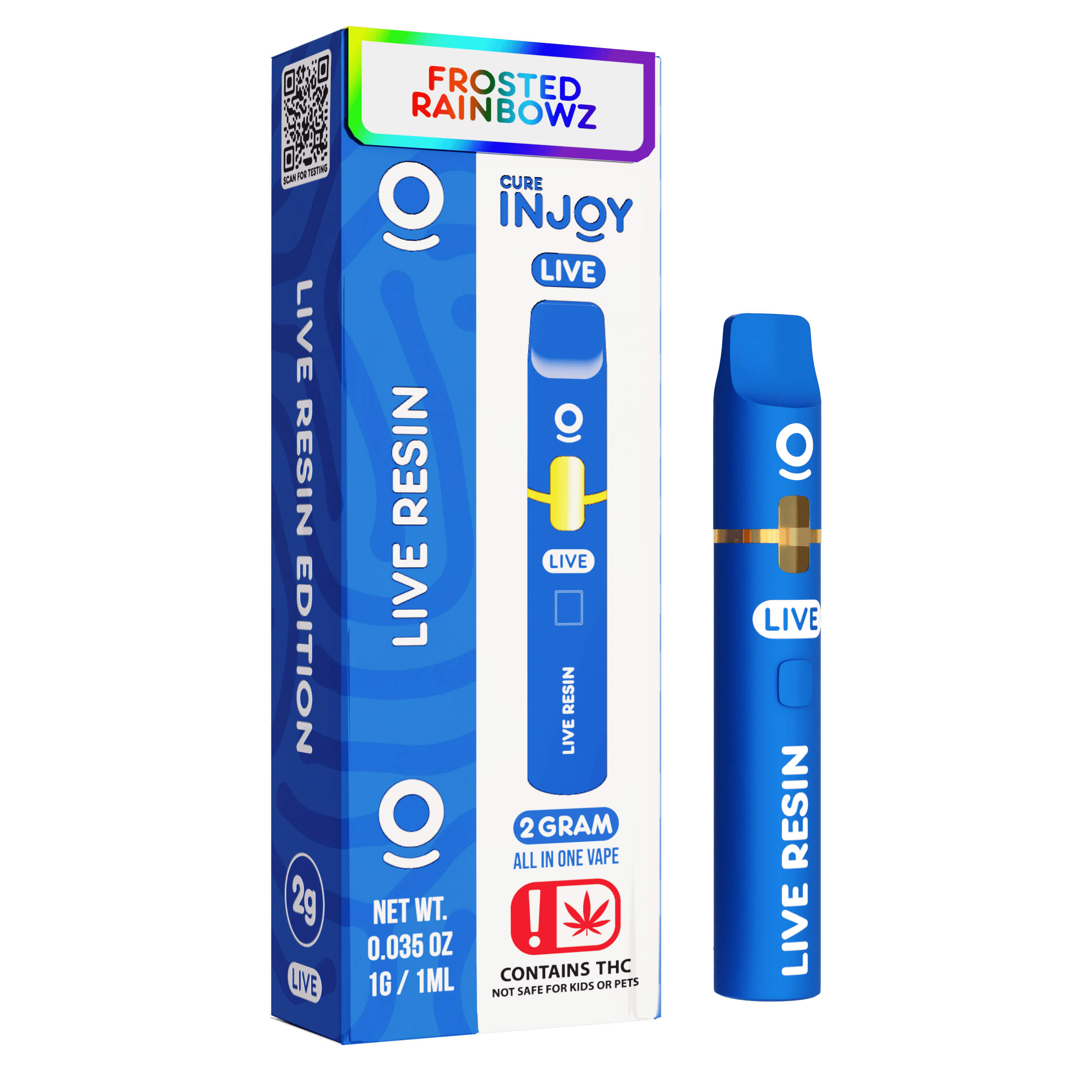 Cure Injoy - Frosted Rainbowz | Live Resin Disposable | 2g - 1