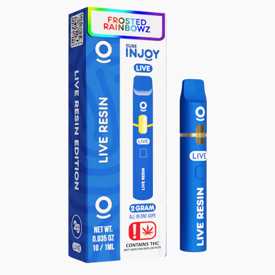 Cure Injoy - Frosted Rainbowz | Live Resin Disposable | 2g - 1