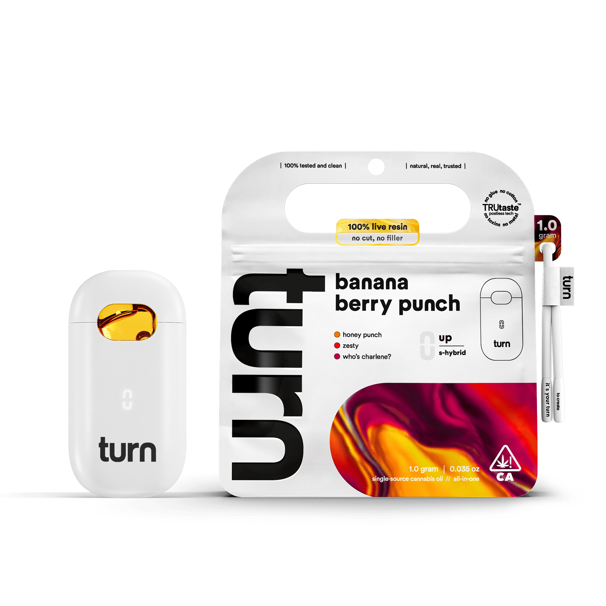 turn - Banana Berry Punch | 100% Live Resin | AIO | Sativa-Hybrid - 1