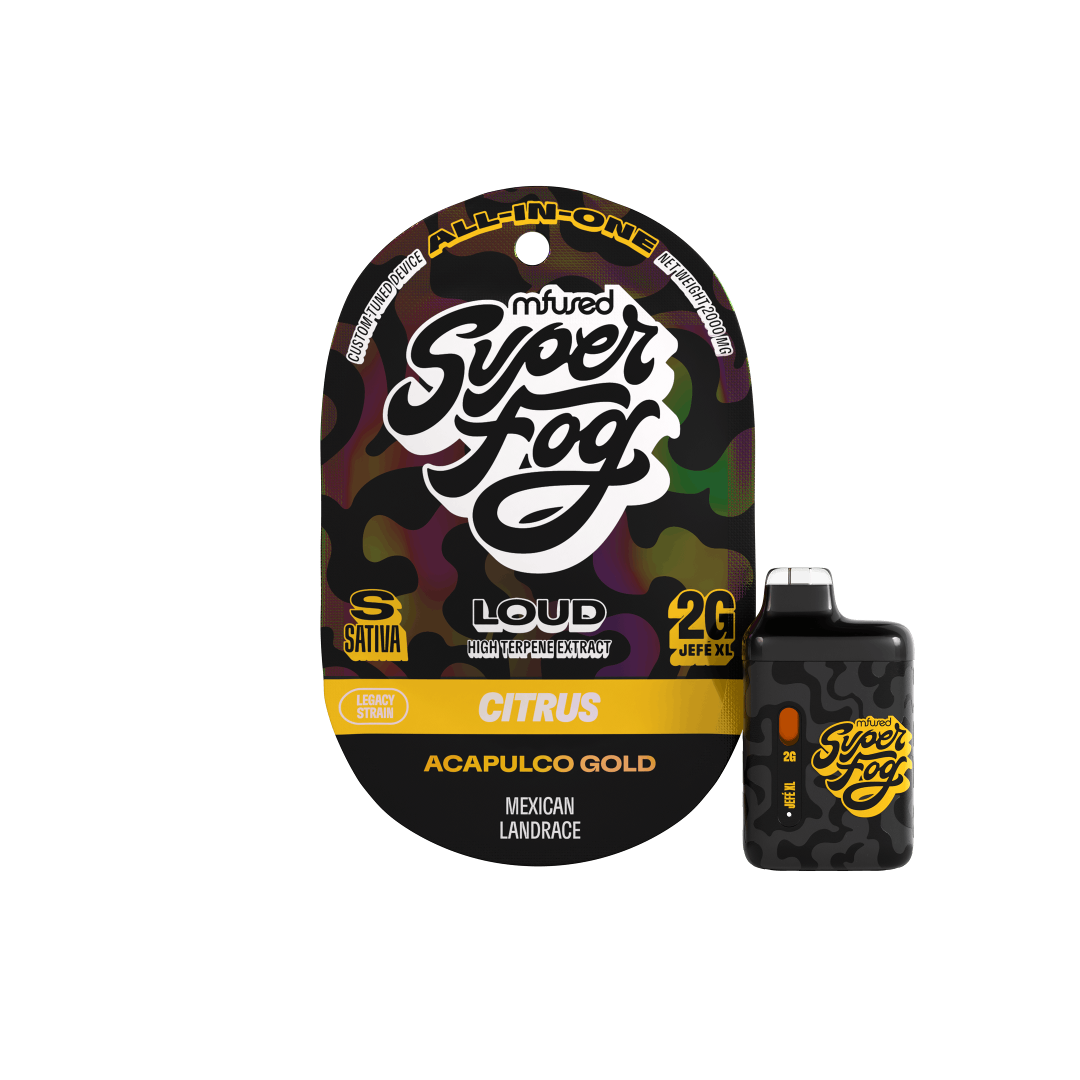Super Fog by MFused - Acapulco Gold | LOUD High Terpene Extract Jefé Disposable | 2g - 1