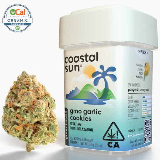 Coastal Sun - GMO Garlic Cookies Greenhouse Flower 3.5g - 1