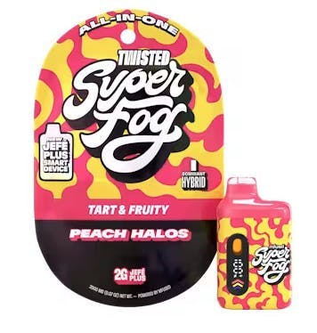 Super Fog by MFused - Peach Halos | TWISTED Liquid Diamonds Jefé Disposable | 2g - 1