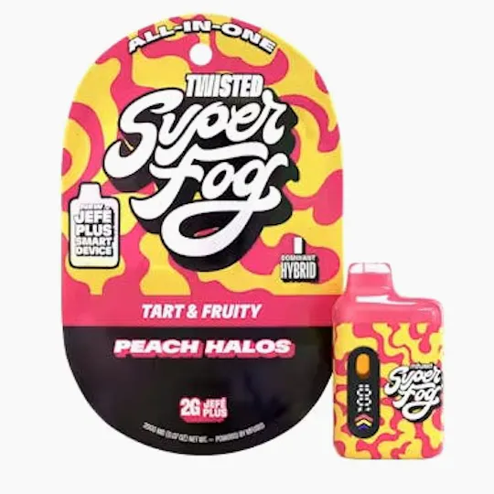 Super Fog by MFused - Peach Halos | TWISTED Liquid Diamonds Jefé Disposable | 2g - 1