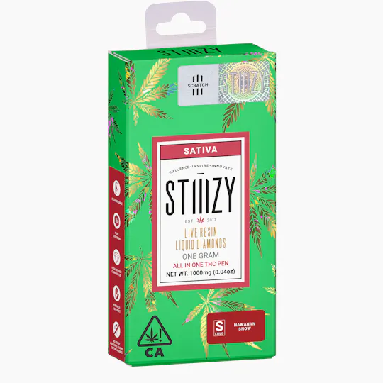 STIIIZY - Vape - HAWAIIAN SNOW 1G LQD All-In-One - 1