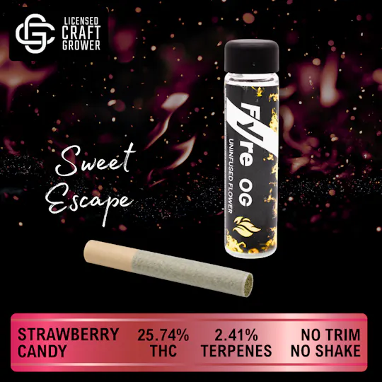 Realeaf Botanicals - Fyre OG Uninfused Strawberry Candy Pre-roll 1.0g - 1