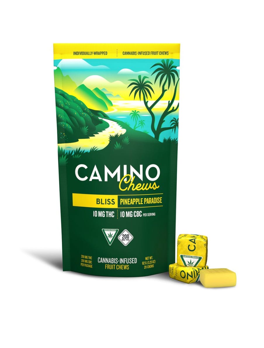 Camino - Bliss | Pineapple Paradise 1:1 THC:CBC Gummies | 200mg | 20ct | 10mg/ea - 1