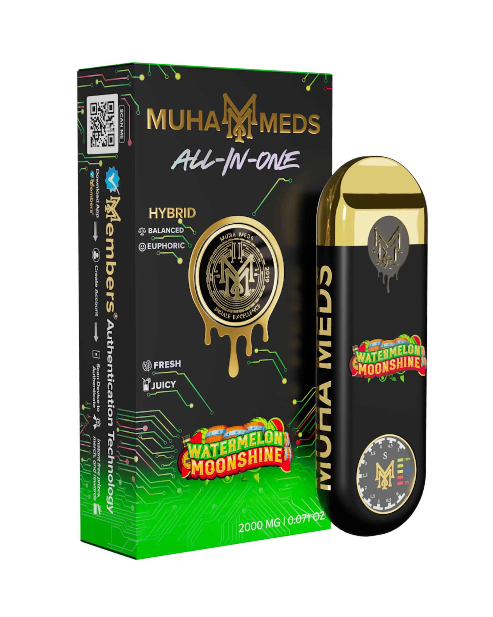 Muha Meds - Muha Meds | Watermelon Moonshine | Disposable | 2g - 1