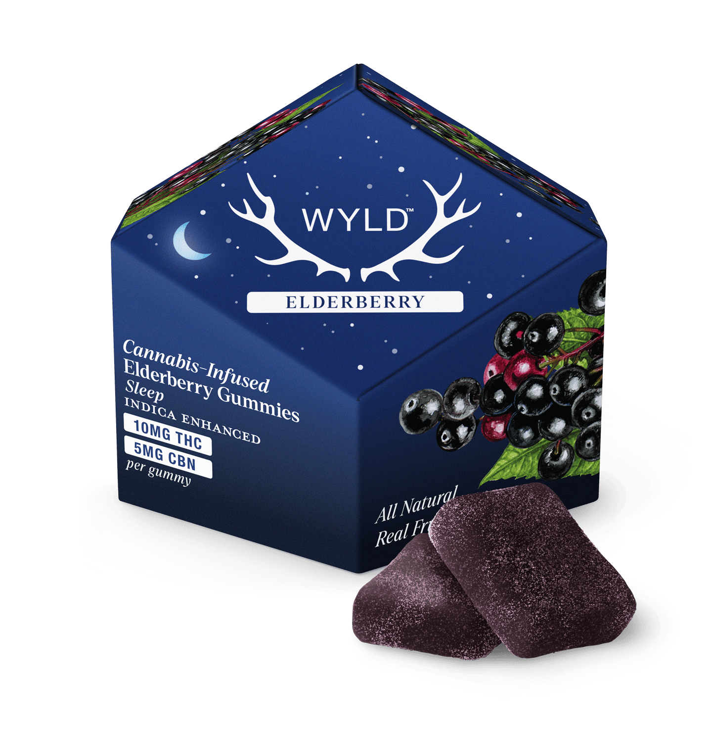 WYLD - Elderberry | 2:1 THC:CBN Gummies | 100mg | 10ct | 10mg/ea - 1
