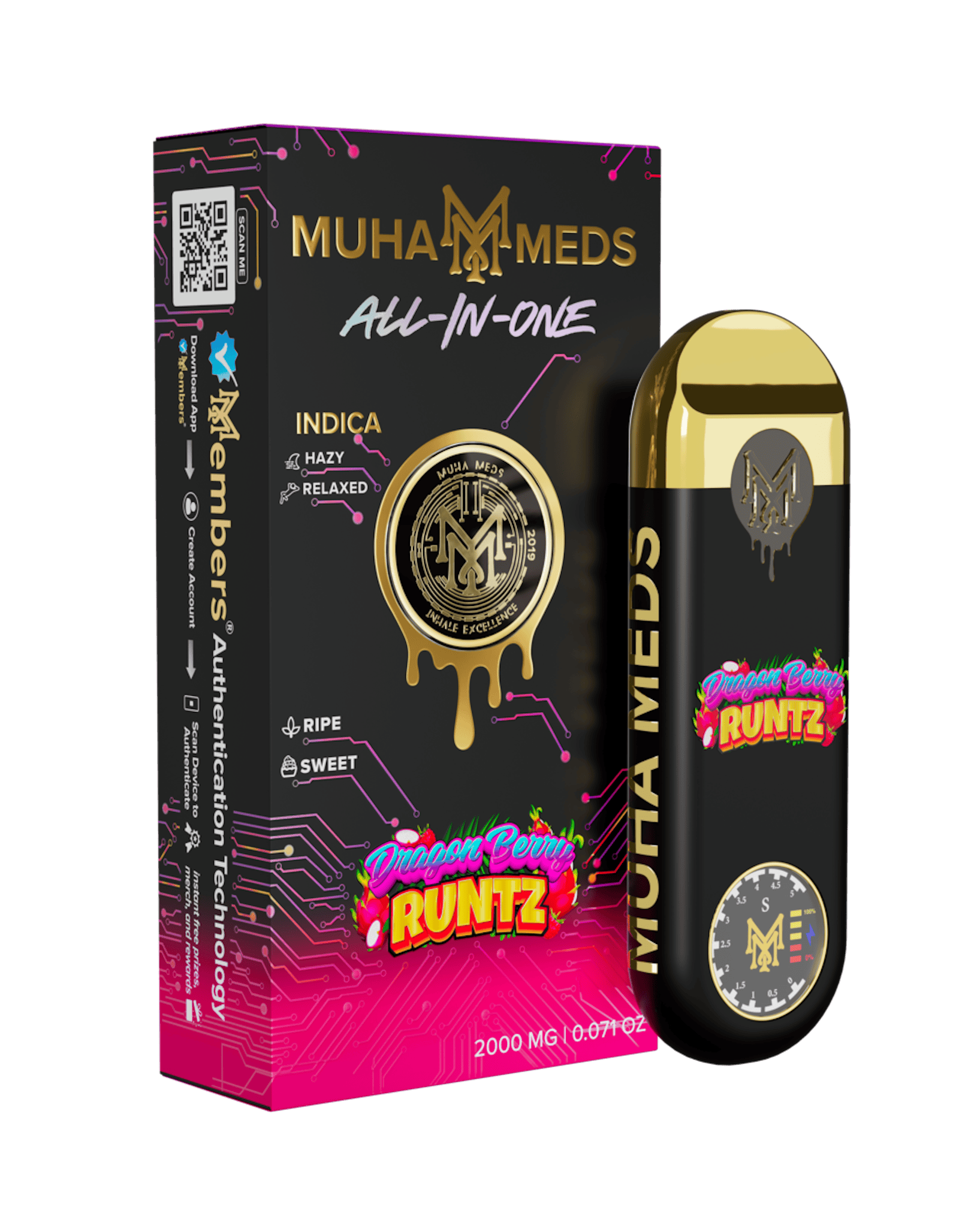 Muha Meds - Muha Meds | Dragon Berry Runtz | Disposable | 2g - 1