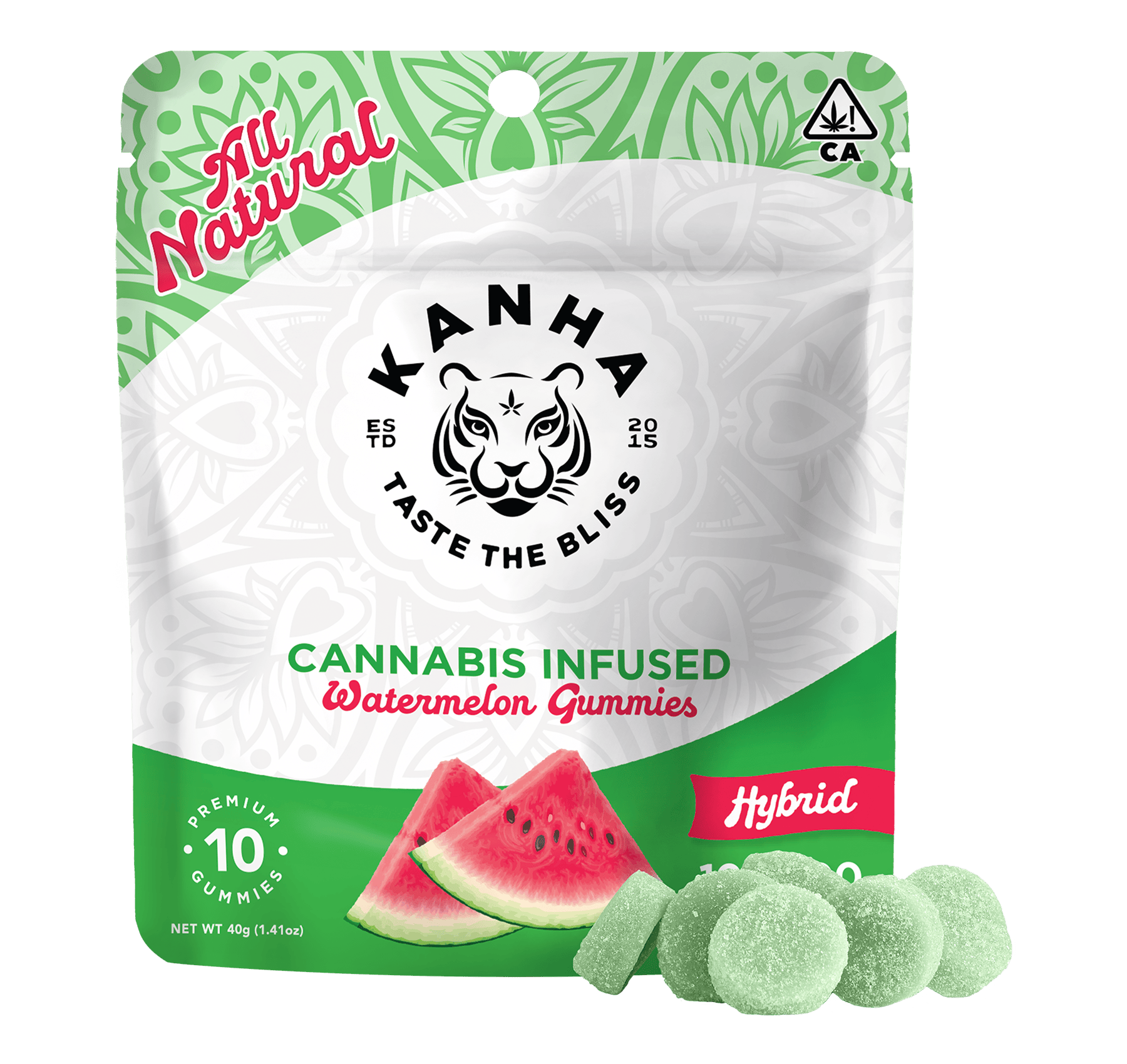 KANHA - Classic | Watermelon Gummies | 100mg | 10ct | 10mg/ea - 1