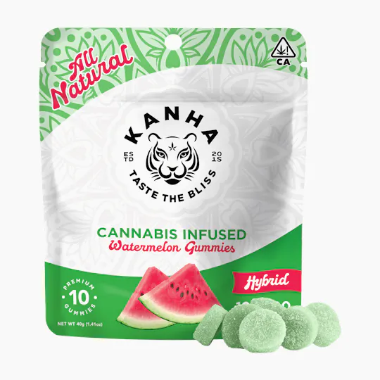 KANHA - Classic | Watermelon Gummies | 100mg | 10ct | 10mg/ea - 1