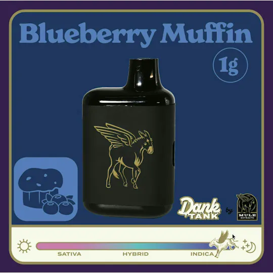 Mule Extracts - Blueberry Muffin | Dank Tank Live Resin Disposable | 1g - 1