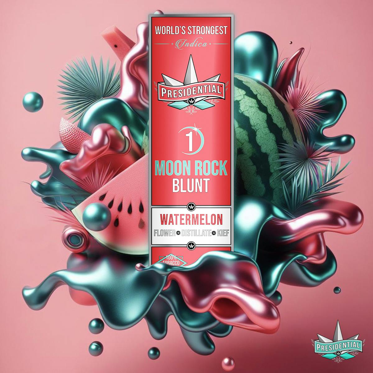 Presidential - Watermelon | Moon Rock Infused Blunt | 1.5g - 1