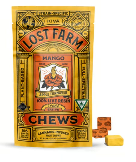 Lost Farm - Apple Turnover' 20:5 THC:THCV Live Resin Chews | 200mg | 10ct | 20mg/ea - 1