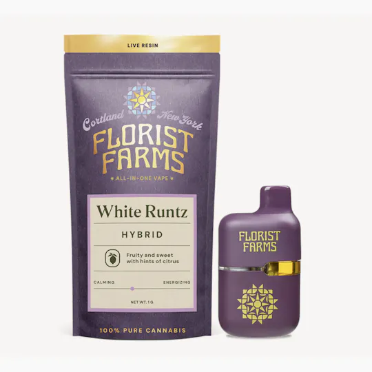 Florist Farms - Florist Farms | White Runtz | Live Resin Disposable | 1g - 1