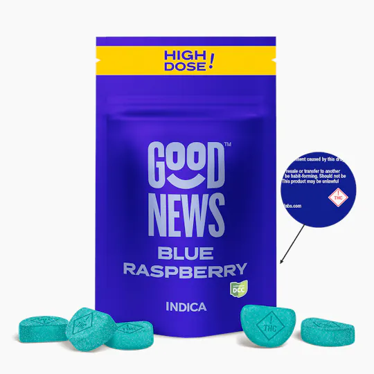 Good News - Blue Raspberry Gummies | 550mg | 10ct | 55mg/ea - 1