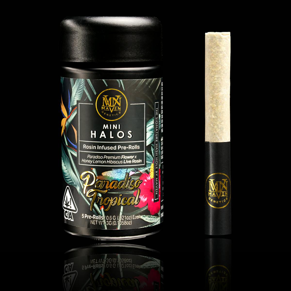 Maven Genetics - Paradiso Tropical Mini Halos Infused Pre-Rolls 5-Pack [3g] - 1
