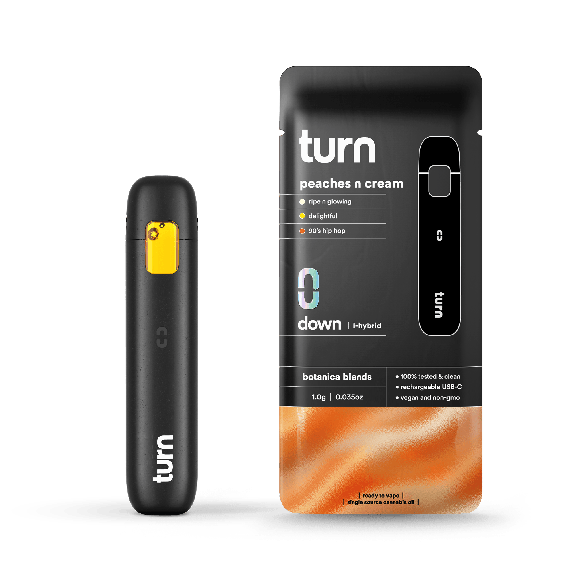 turn - Peaches N Cream | Botanica Blends | AIO | Indica-Hybrid | 1g (2) - 1
