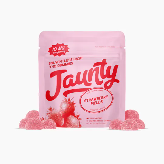 Jaunty - Strawberry Fields Hash Infused | 100mg | 10ct | 10mg/ea - 1
