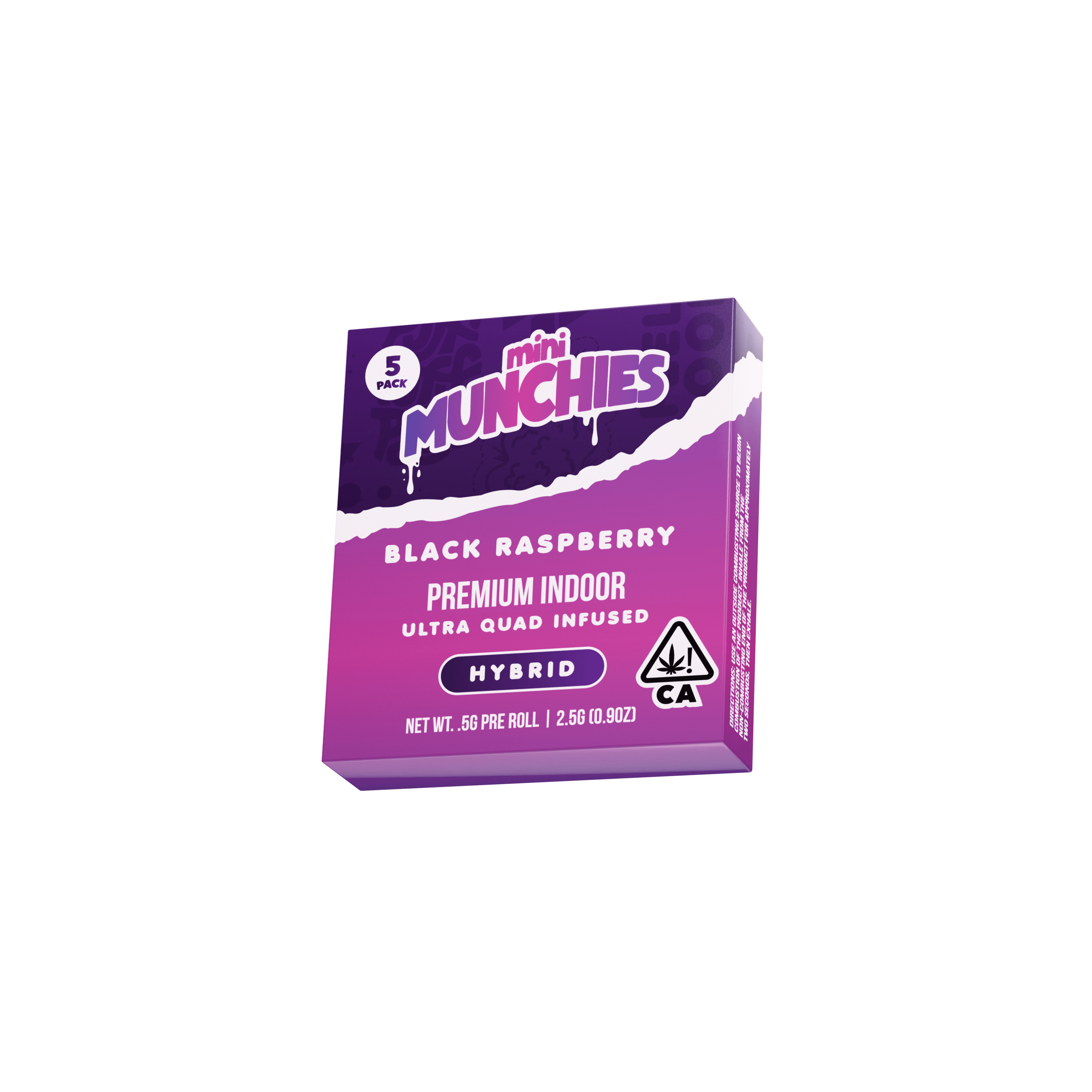 Munchies - Black Raspberry Munchies 0.5g Mini Infused Pre-Rolls Pack of 5 - 1
