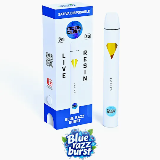 MOON DUST - Moon Dust | Blue Razz Burst | Live Resin Disposable | 2g - 1