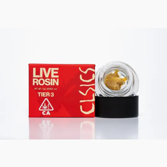 CLSICS Rosin & Rosin Infused Pre Rolls - Cali Dreamin - Live Rosin Tier 3 - 1g - 1