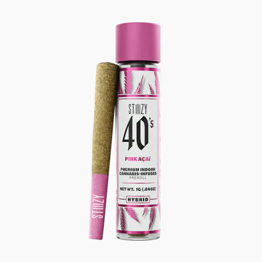 STIIIZY - - PINK ACAI - 1G 40's Infused Preroll - 1