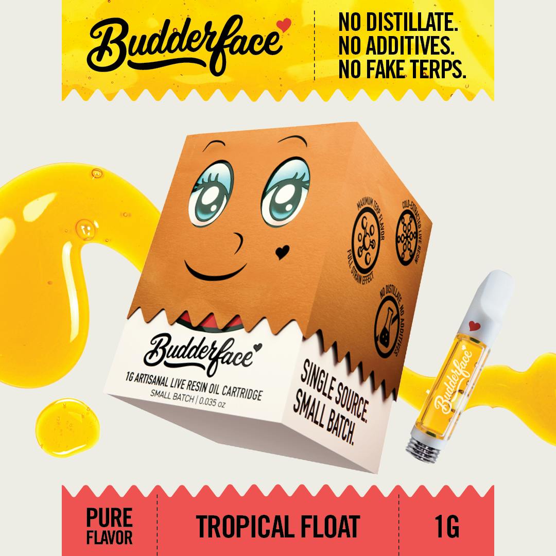 Budderface - BUDDERFACE | Tropical Float | 1G | Artisanal Live Resin 510 Vape Cart - 1