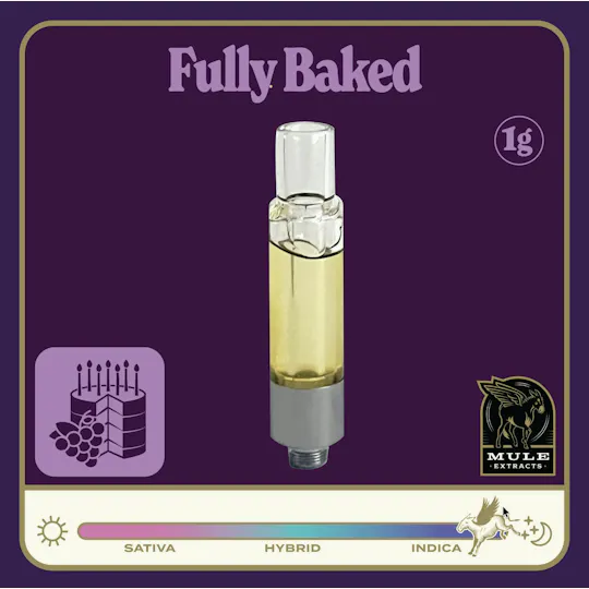 Mule Extracts - Fully Baked | Live Resin Glass Cartridge | 1g - 1