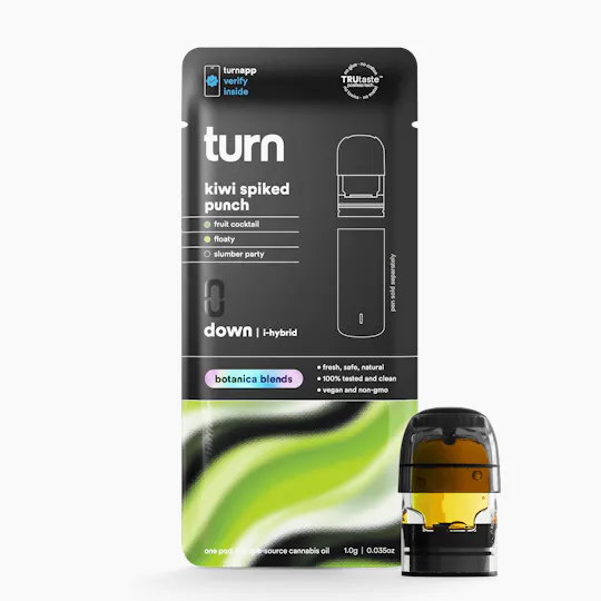 turn - Kiwi Spiked Punch | Botanica Blends | Indica-Hybrid | Pod | 1g - 1