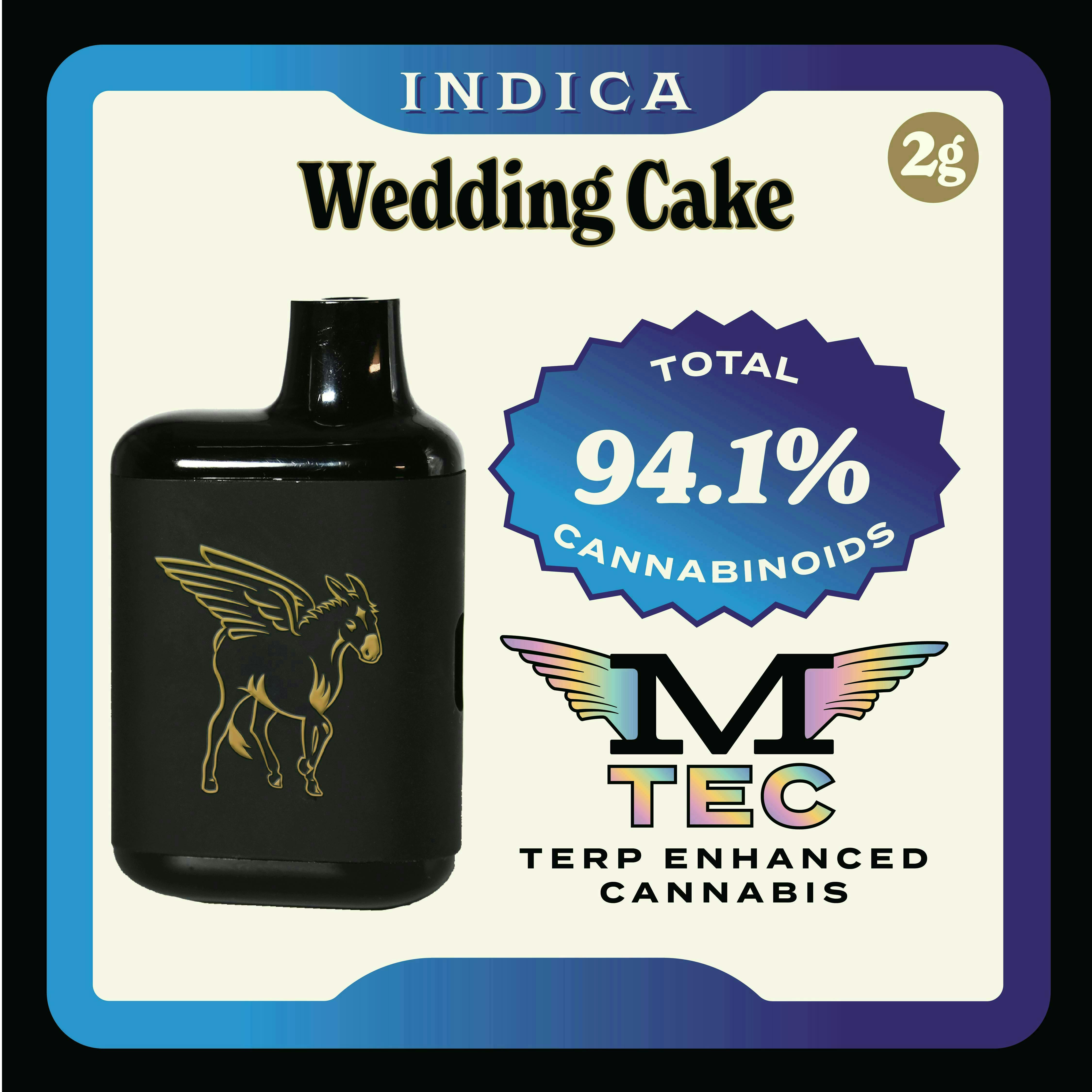 Mule Extracts - Wedding Cake | Live Resin Dank Tank Disposable | 2g - 1